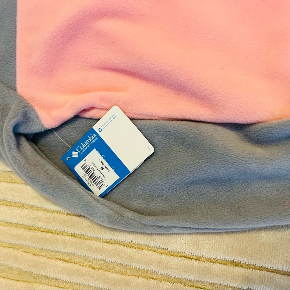 Nwt gorgeous Columbia fleece size youth medium in blue and pink - Picture 10 of 10